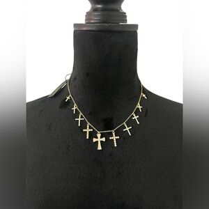 Stella Rose Gold Plated Cross Necklace